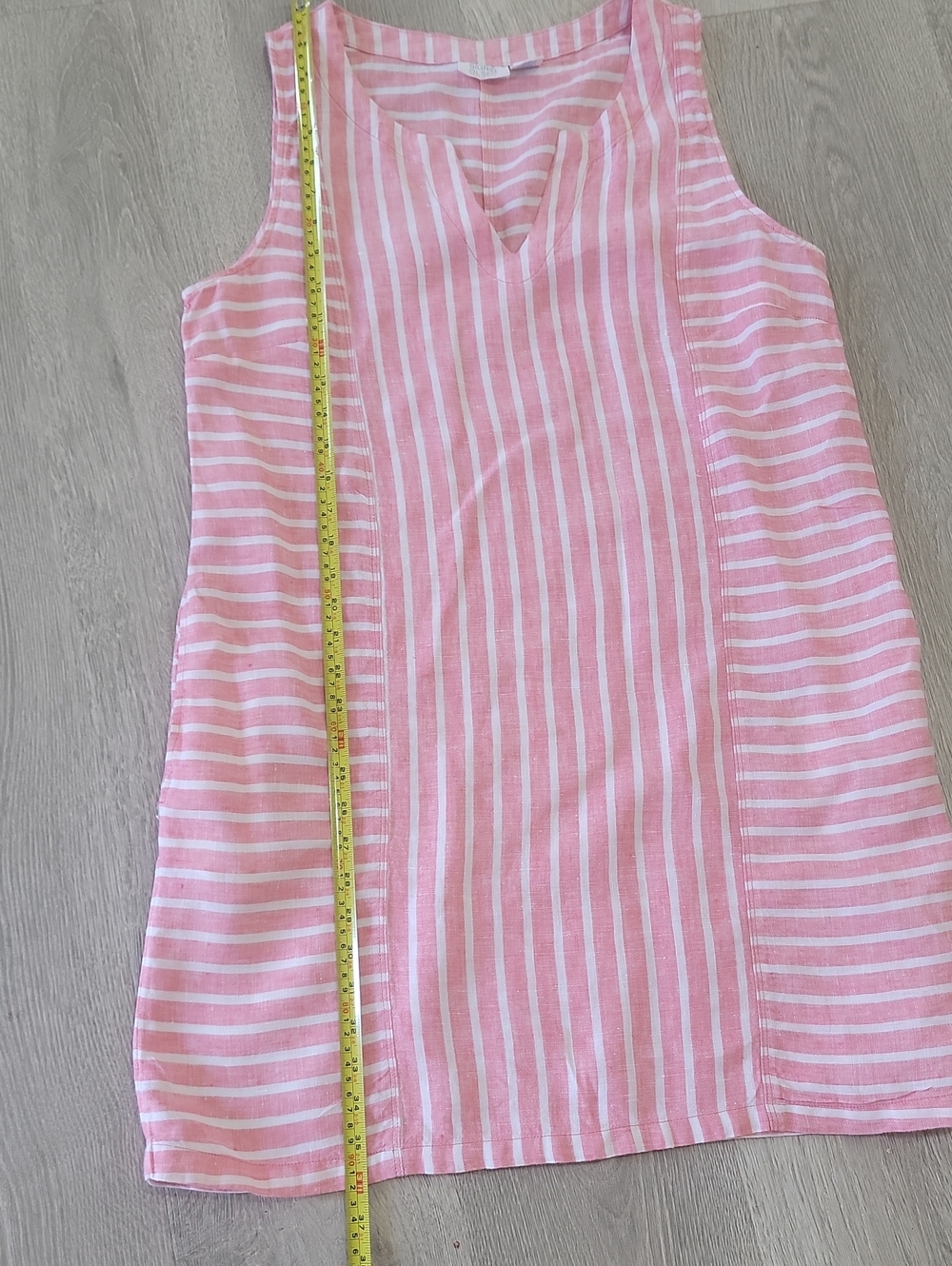 Sigrid Olsen Linen Striped Midi Dress - Picture 12 of 13